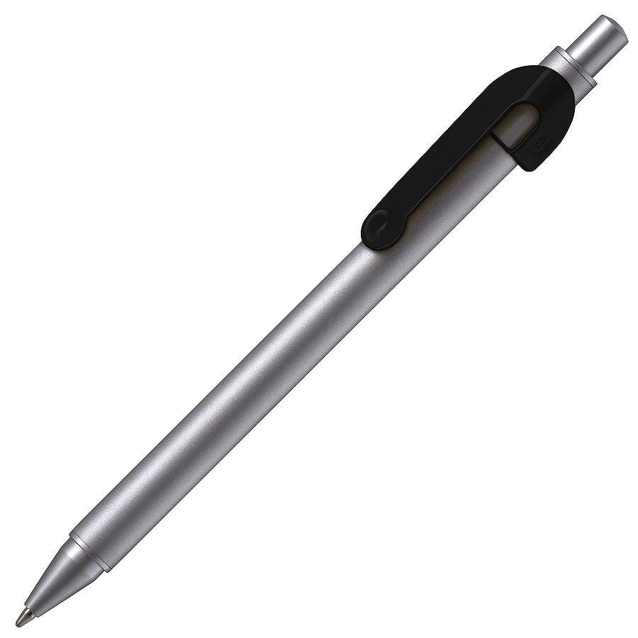 SNAKE, ручка шариковая, черный, серебристый корпус, металл - фото 1 - id-p89719005