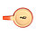 Кружка GRADE с прорезиненным покрытием, оранжевый, 300 мл, фарфор, фото 5