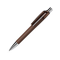 Ручка шариковая MOOD, покрытие soft touch, коричневый, пластик, металл