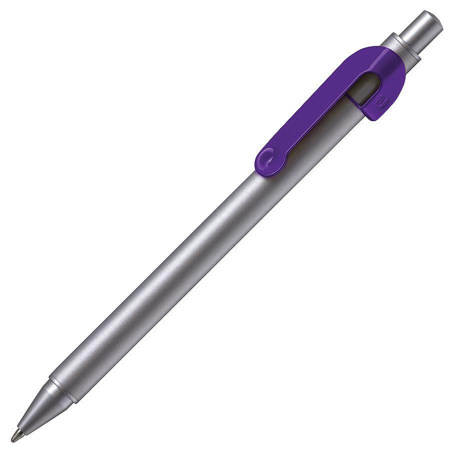 SNAKE, ручка шариковая, фиолетовый, серебристый корпус, металл - фото 1 - id-p89719072