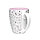 Кружка TERRAZZO, белый с розовым, 330мл, фарфор, фото 3