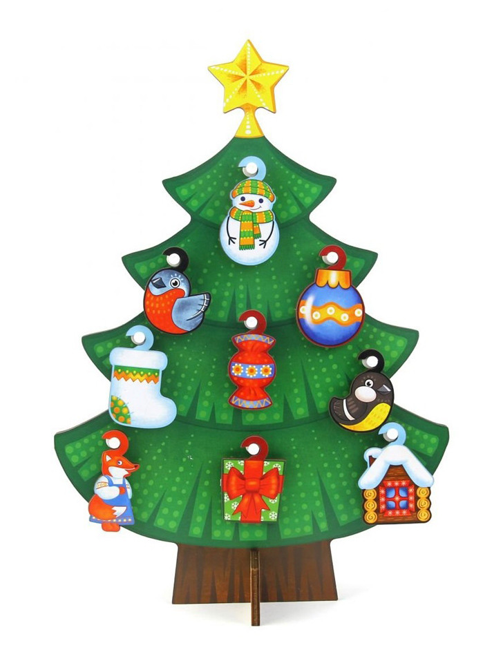 Сортер Елка с игрушками 148103 Woodlandtoys
