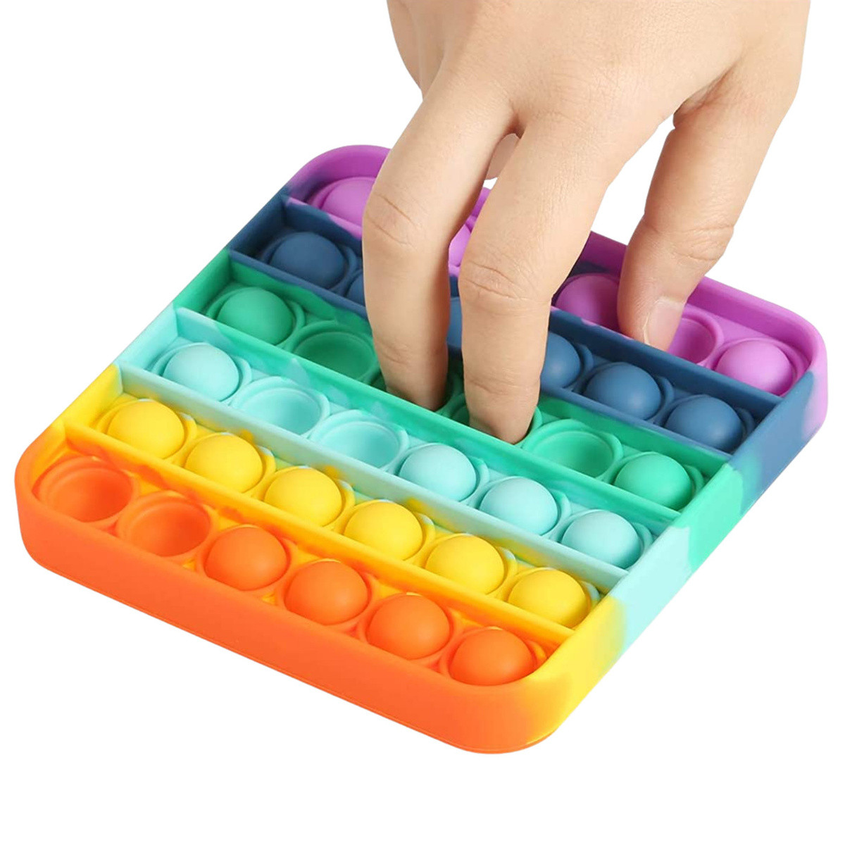 Сенсорная игрушка антистресс с пузырьками разноцветные Пупырка POP IT в ассортименте - фото 2 - id-p89739010