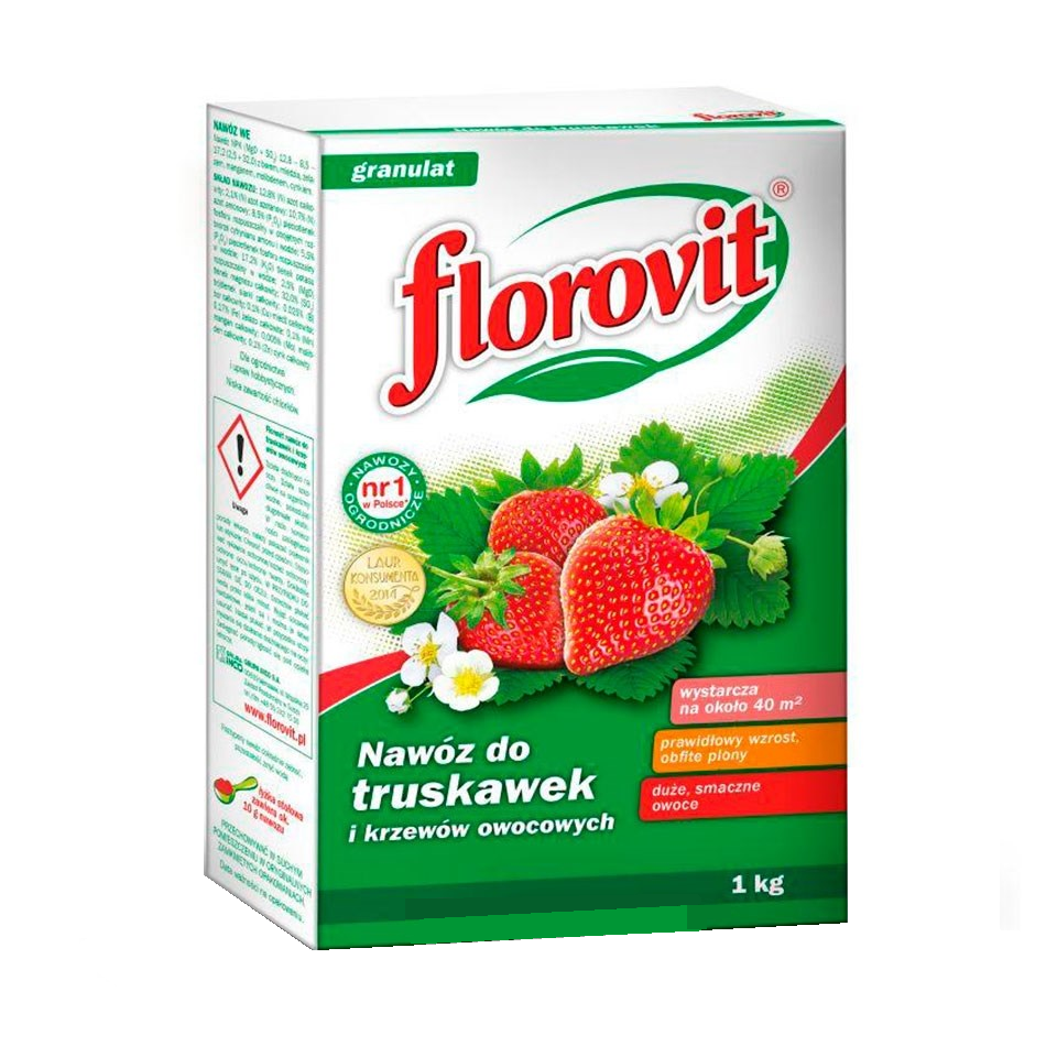 FLOROVIT Минеральное удобрение для клубники и ягодных кустарников 1 кг - фото 1 - id-p58365946