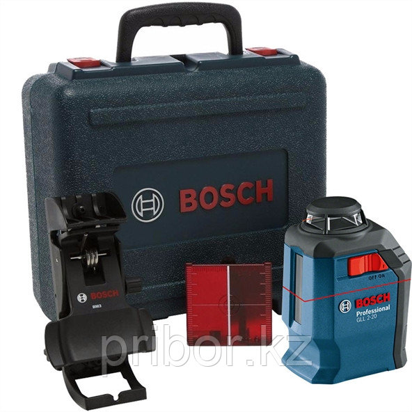 Bosch GLL 2-20 Лазерный профессиональный нивелир (360°)+BM3. Внесен в реестр СИ РК - фото 2 - id-p89739913