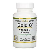 California Gold Nutrition, Gold C, С дәрумені, 1000 мг, 60 вегетариандық капсула