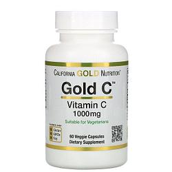 Витамин C California Gold Nutrition, Gold C, 1000 мг, 60 вегетарианских капсул