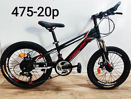 Велосипед Forever скоростной на дисковых тормозах черно-красный оригинал детский  20 размер