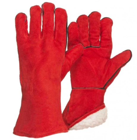 Gloves cow split, leather gloves welding 14" (LC2015A-BOA) / Перчатки cварочные перчатки зимние, краги - фото 1 - id-p89742304
