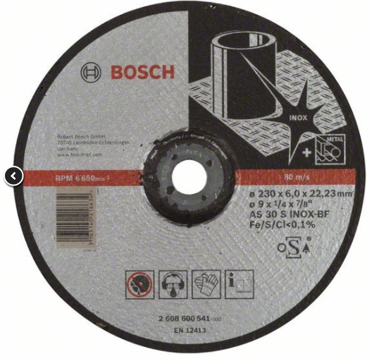 Grinding disc INOX 230x6mm, Bosch / Обдирочный круг Inox 230х6мм - фото 1 - id-p89742317