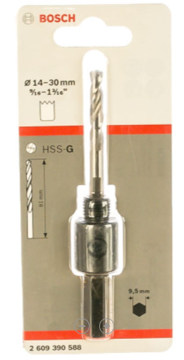Bosch, 3/8" Adapter for hole 14-30mm / 3/8" Переходник для коронки 14-30 мм - фото 1 - id-p89742358