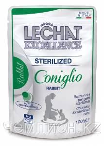 1773 Lechat Excellence Sterilised Rabbit, кусочки для стерилизованных котов и кошек с кроликом, пауч 100 гр. - фото 1 - id-p89748423