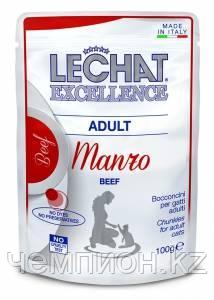 1780 Lechat Excellence Beef Adult, кусочки для взрослых котов и кошек с говядиной, уп.24*100гр. - фото 1 - id-p89748459