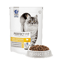Perfect Fit Sensitive, сухой корм для кошек сенситив, индейка, уп.195гр.