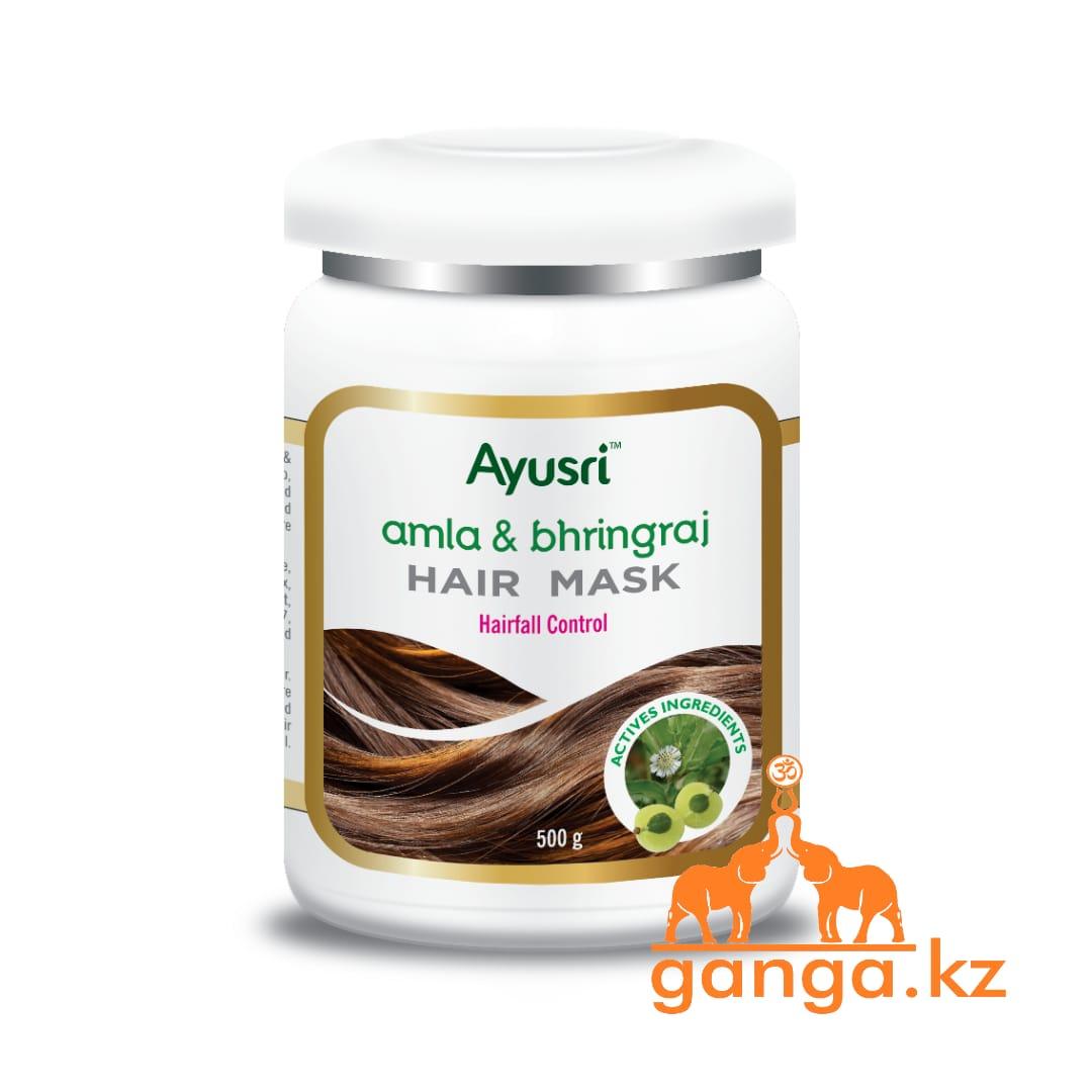 Маска против выпадения волос с Амлой и Бринграджем (Amla and bhringraj AYUSRI), 500 грамм