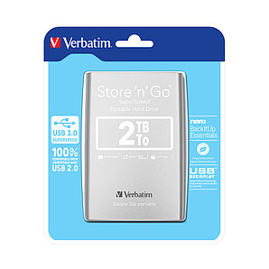 Внешний жёсткий диск Verbatim 2TB 2.5" Store 'n' Go Серебристый