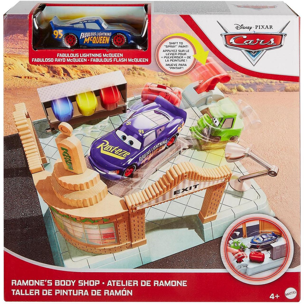 Cars / Тачки Игровой набор Мастерская боди-арта Рамона, Стремительный Молния МакКуин