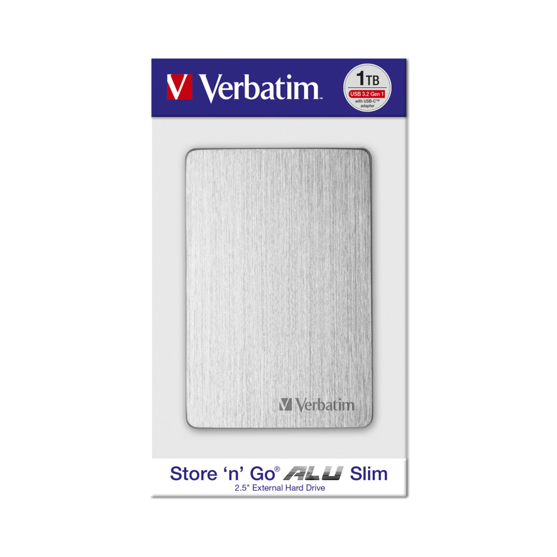 Внешний жёсткий диск Verbatim 53663 1TB 2.5" Серебристый - фото 1 - id-p89758511