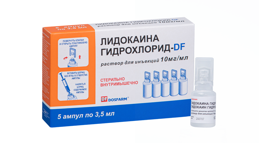 Лидокаин гидрох. ДФ 1% 3,5 №5 амп.