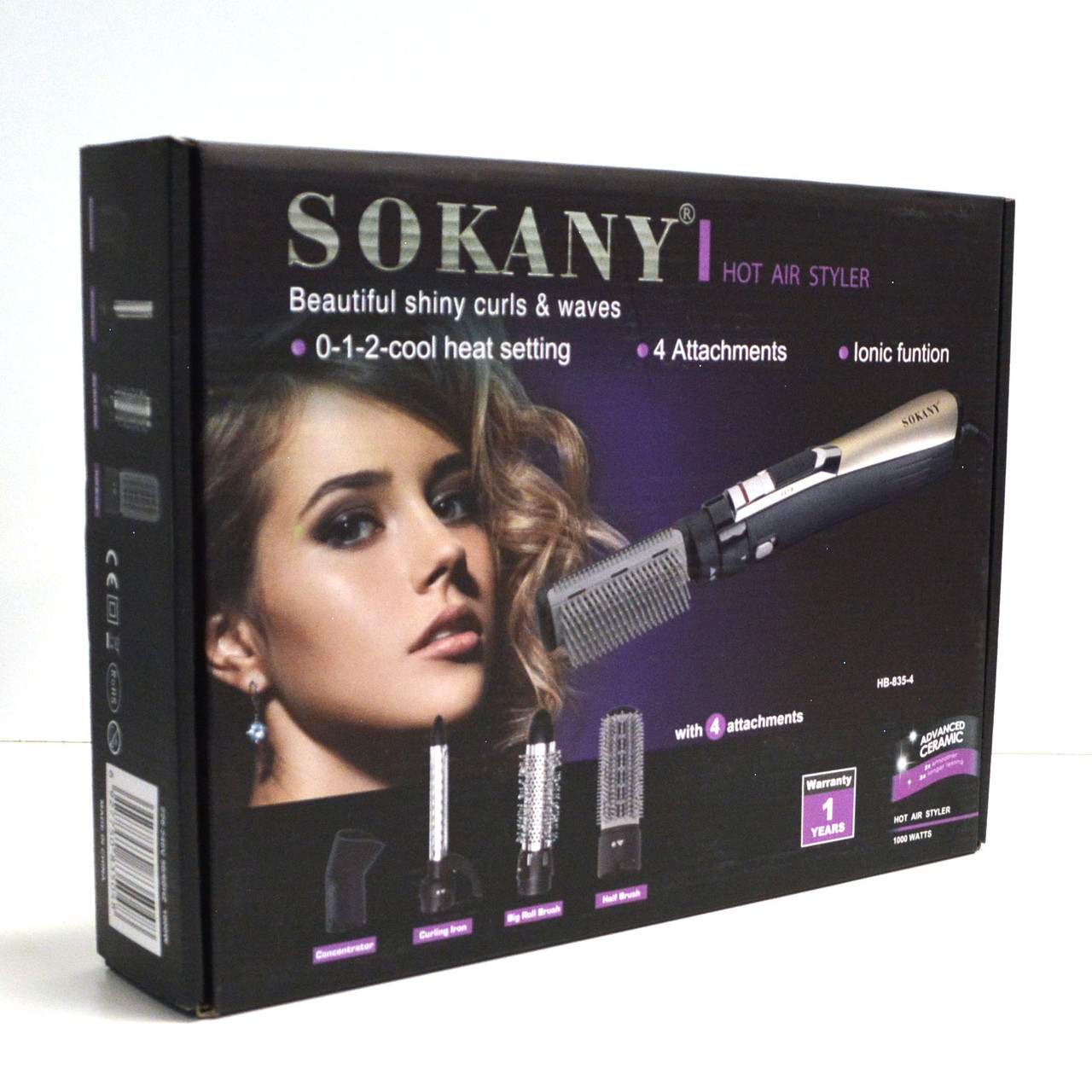 Фен для волос 2 режима температуры 4 насадки Sokany HB-835-4 - фото 10 - id-p89758796