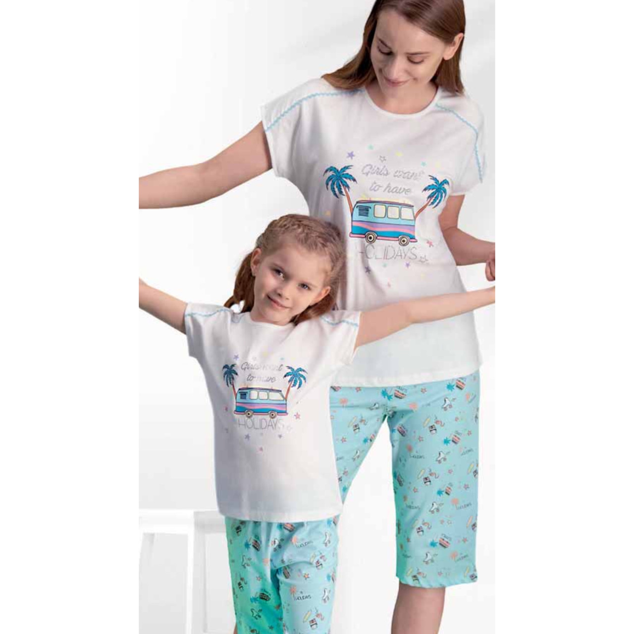 Пижама детская девичья 8/128 см, Кремовый - фото 1 - id-p89761357