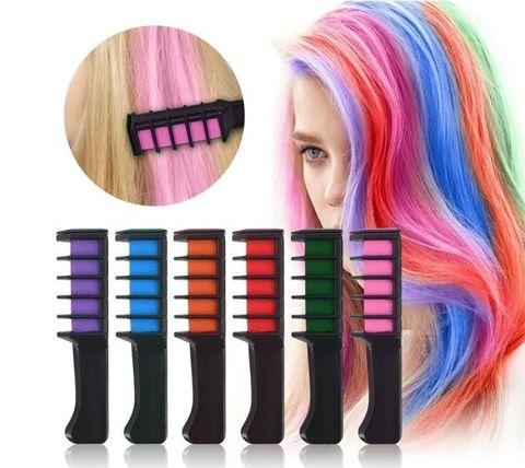 Комплект из 6 гребней с мелками для временного окрашивания волос Hair Chalk - фото 1 - id-p89764843