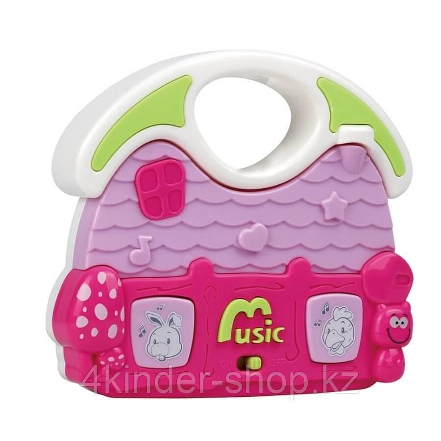 PITUSO Развивающая игрушка МУЗЫКАЛЬНЫЙ ДОМ розовый свет звук 12,5*11,5*3,5 см в кор 96шт - фото 1 - id-p89775528