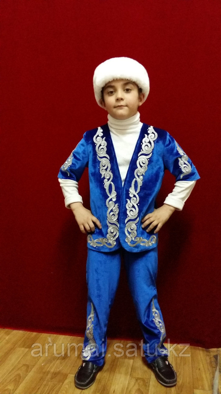 Детский национальный костюм для мальчиков (шапан с коротким рукавом - фото 1 - id-p22231952