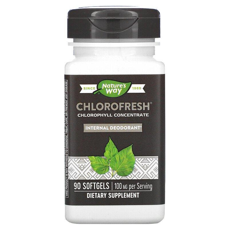 Chlorofresh, концентрированный хлорофилл, 90 мягких таблеток, Nature's Way, - фото 1 - id-p89798692