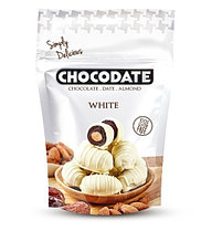 Финики в шоколаде БЕЛЫЙ Chocodate Exclusive Real White 100g Pouch V2
