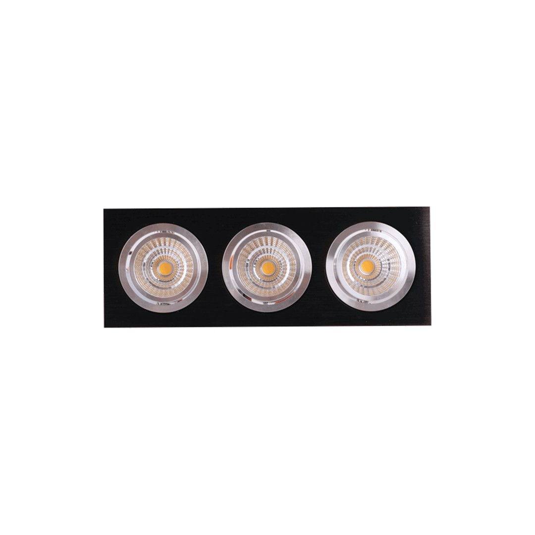Встраиваемый светильник LED OC002C 3х5W 3000K BLACK 100-265V (TS)