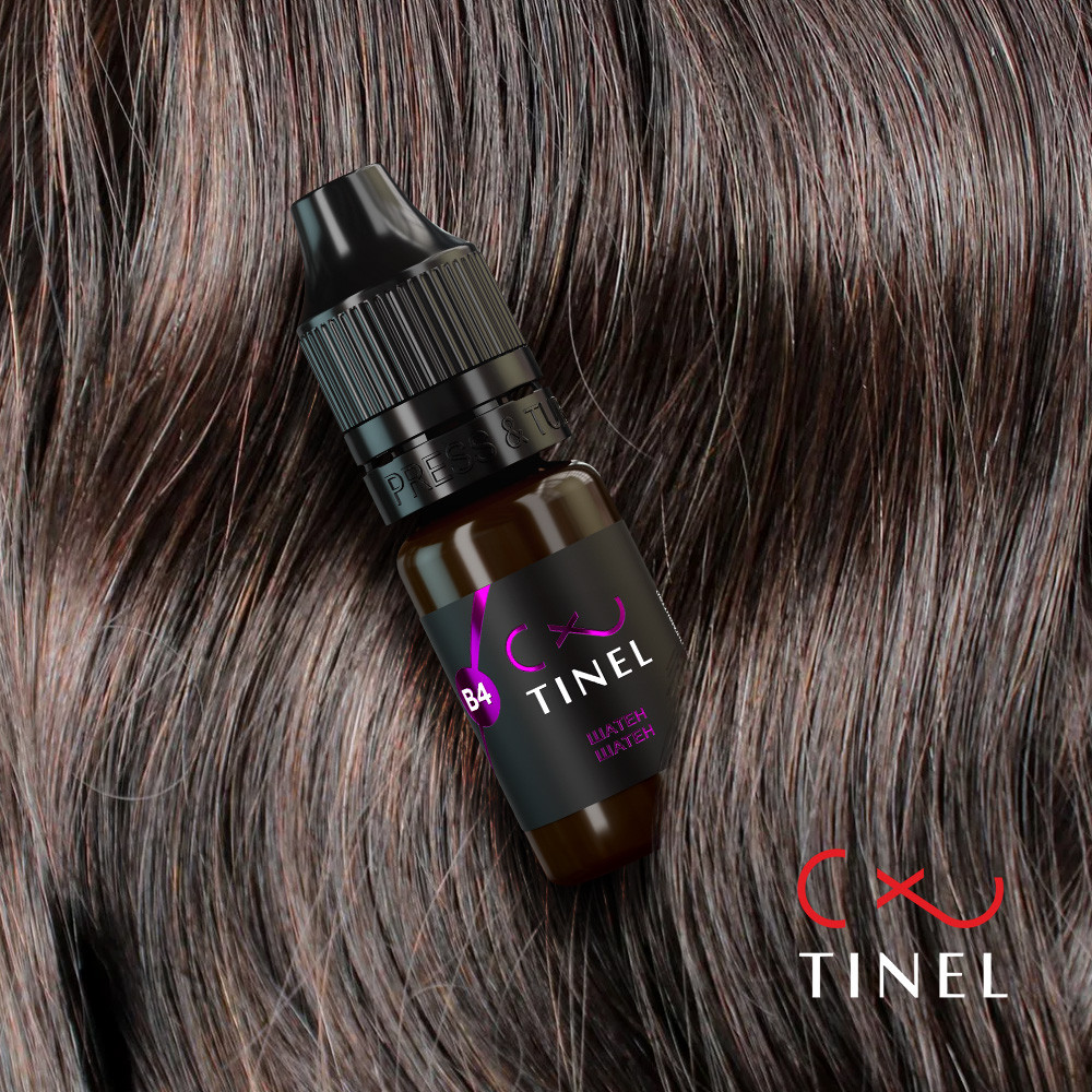 В4 - пигмент «Шатен» для перманентного макияжа бровей 5мл, фото 1