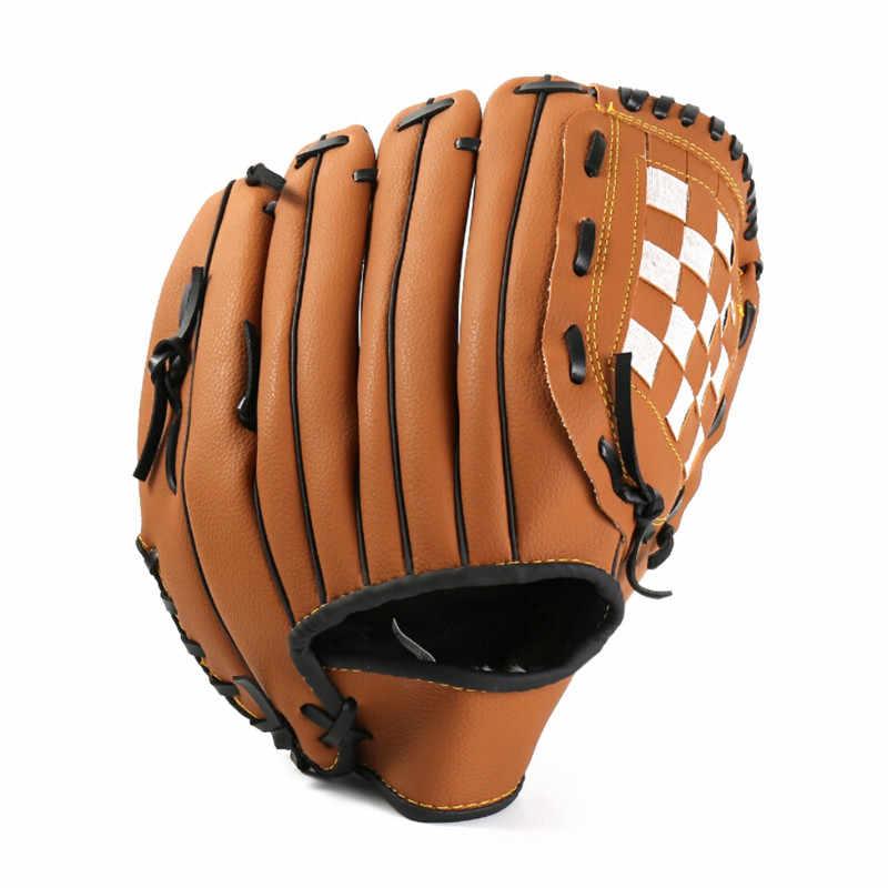 Бейсбольная перчатка ловушка тренировочные обхват руки 28 см размер 10,5" коричневая - фото 4 - id-p89818712
