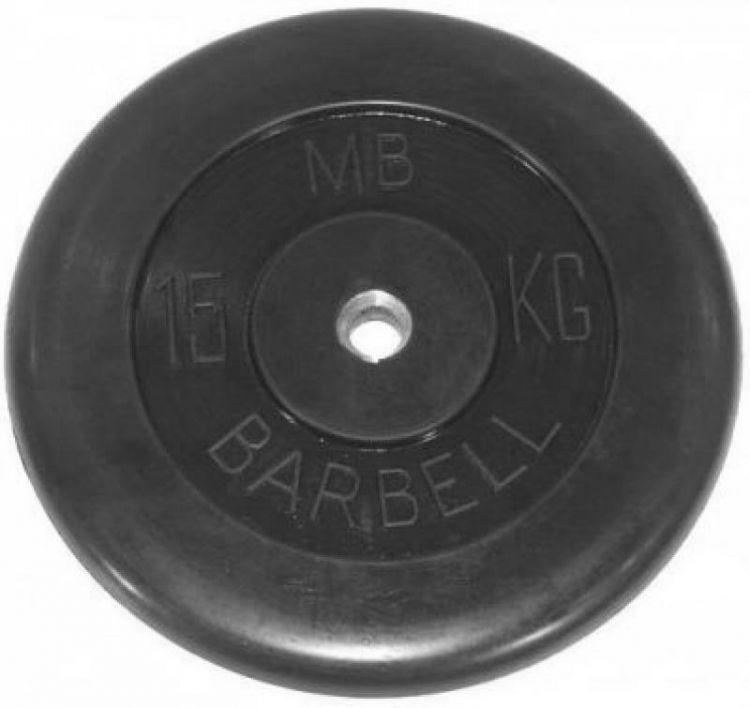 Диск Barbell черный обрезиненный 31 мм (10 кг) - фото 6 - id-p74111918