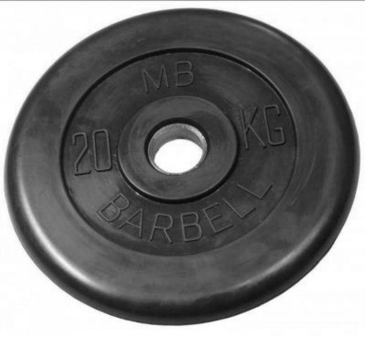 Диск Barbell черный обрезиненный 31 мм (10 кг) - фото 7 - id-p74111918