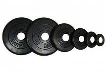 Диск Barbell Atlet черный обрезиненный 26 мм (1,25 кг)