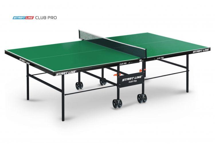 Теннисный стол Start Line Club Pro с сеткой (Зеленый)