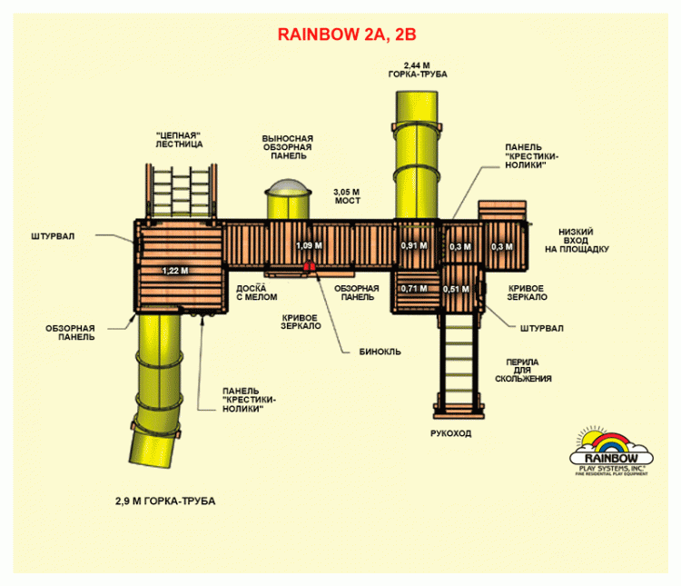 Игровой комплекс Rainbow 2C - фото 2 - id-p38365146