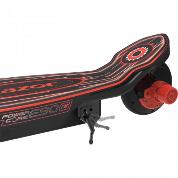 Электросамокат Razor Power Core E90 Glow (Чёрно-красный) - фото 4 - id-p68202234
