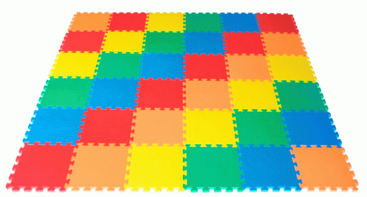 Универсальный мягкий пол коврик-пазл (33х33 см) - фото 6 - id-p38365281
