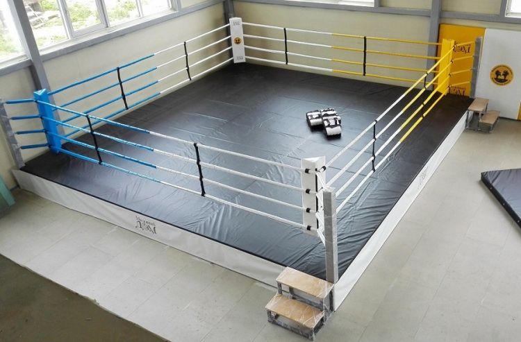 Ринг боксерский на подиуме Харламов-Спорт (размер в ассортименте) (5х5 (высота подиума 1 м))