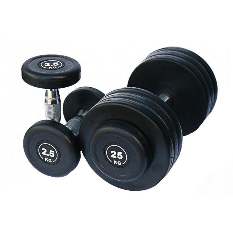 Гантельный ряд обрезиненный Dayu Fitness DB-182 (27,5-50кг) - фото 1 - id-p60056230