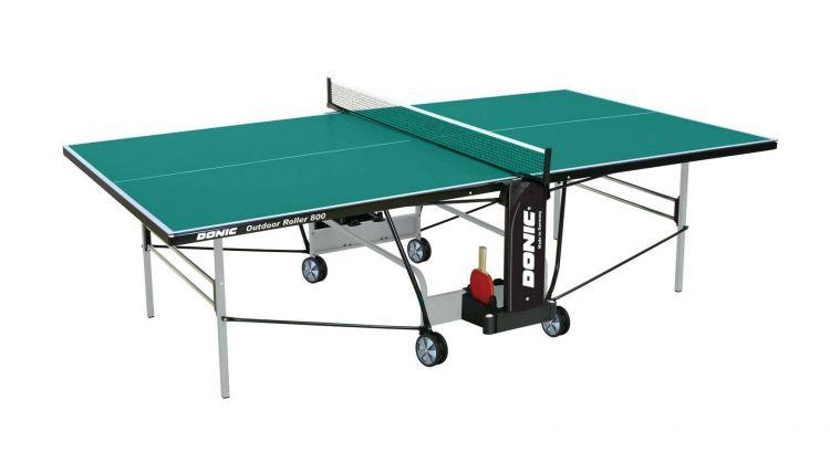 Всепогодный теннисный стол Donic Outdoor Roller 800 зеленый - фото 1 - id-p38367537