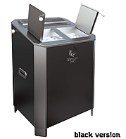 Печь-каменка (до 15,5 м3) с парогенератором «ПАРиЖАР» 12 кВт (380 В), Black version