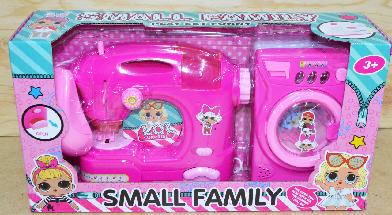 DN2021C-LO Бытовая техника Small family швейная и стиральная на батар 2в1, 33*18см