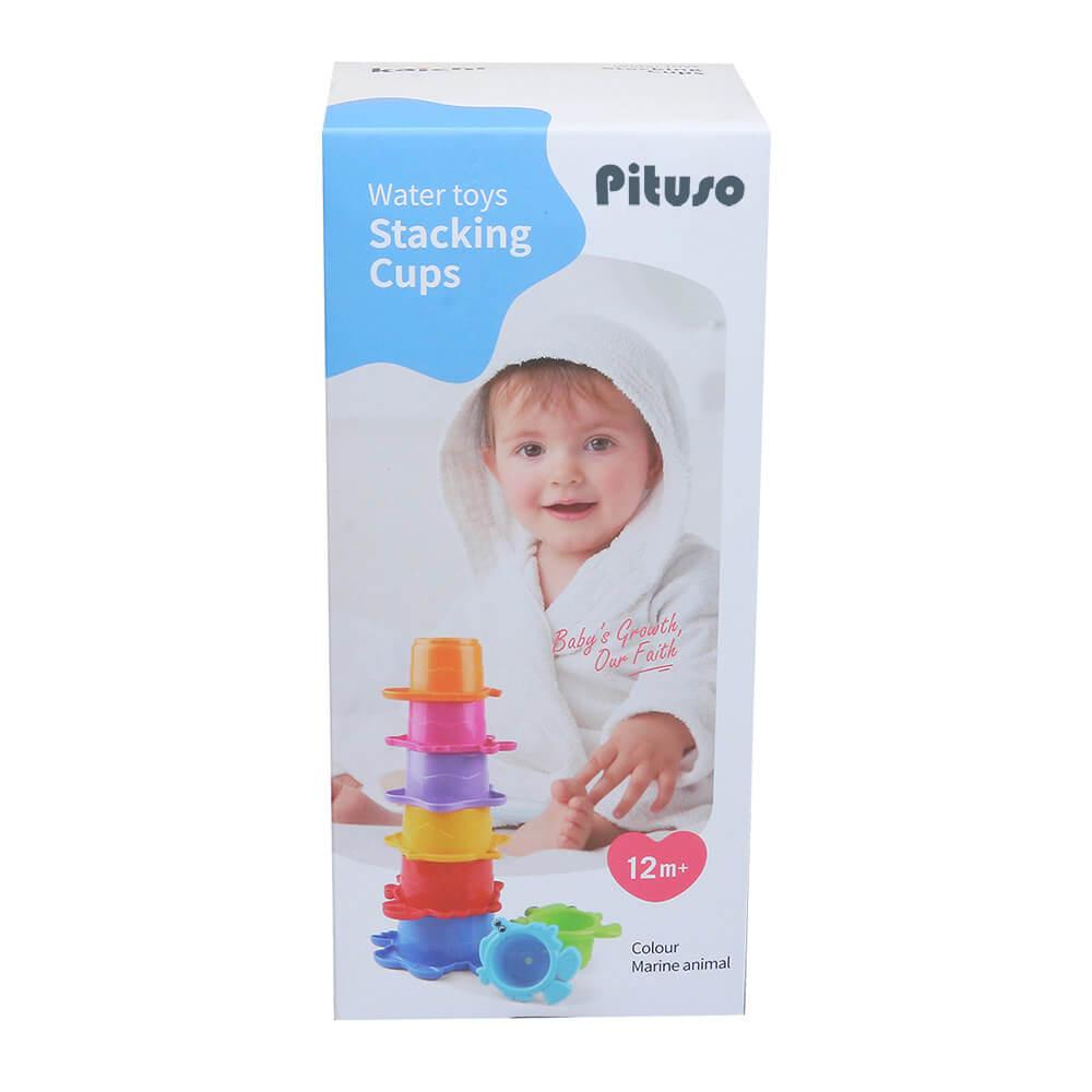 PITUSO Игрушка для ванной ПИРАМИДКА 10*10*5 см в кор 72 шт