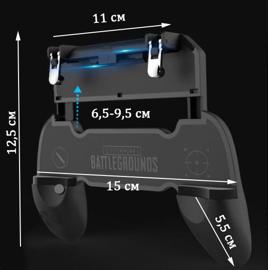 Джойстик геймпад игровой контроллер для телефона беспроводной Mobile game controller W11X черный - фото 2 - id-p89842031