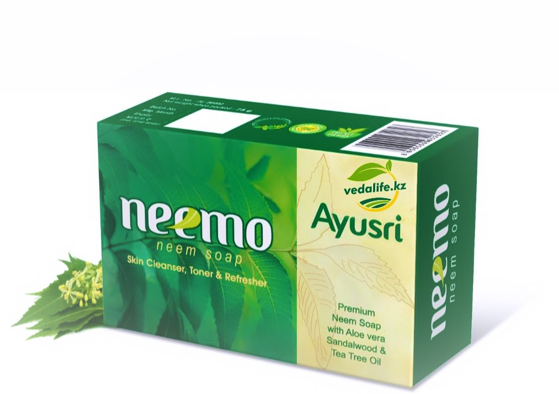 Очищающее мыло с Нимом (Neemo soap AYUSRI), 75 грамм - фото 1 - id-p89869129