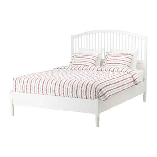 Кровать каркас ТИССЕДАЛЬ белый/Леирсунд 160x200 см ИКЕА, IKEA