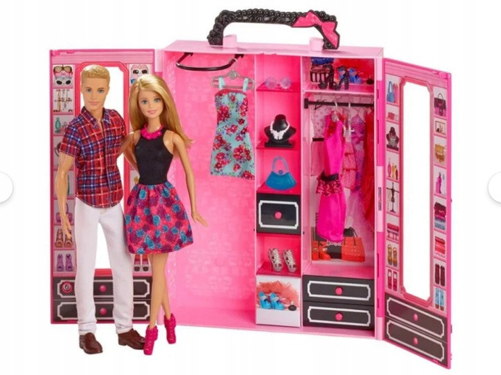 Barbie Игровой набор Гардероб Барби 3 в 1, 2 куклы и кабриолет - фото 3 - id-p89774825